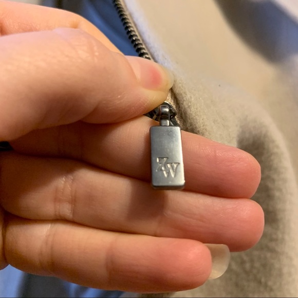 Small Zara Woman cream wool blend tie waist peacoat - Picture 12 of 14